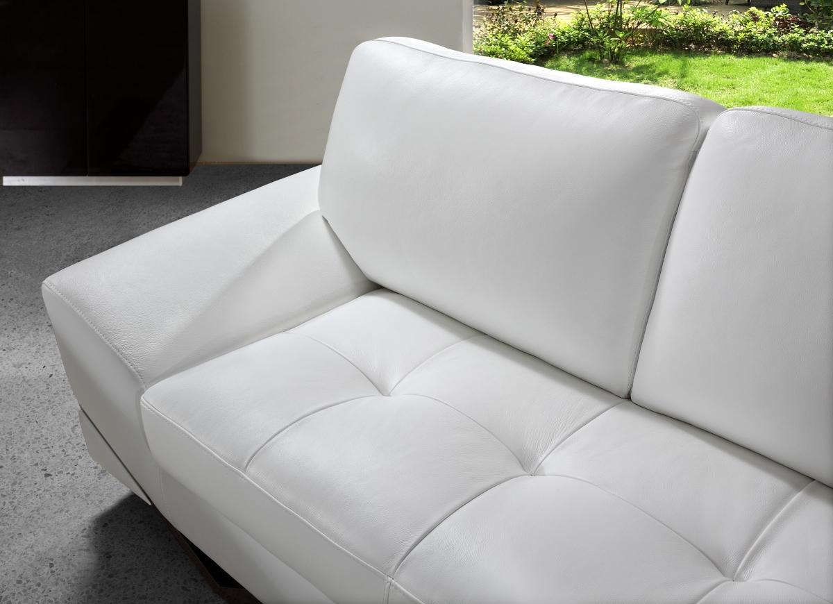 Divani Casa Vanity - Modern White Leather Loveseat