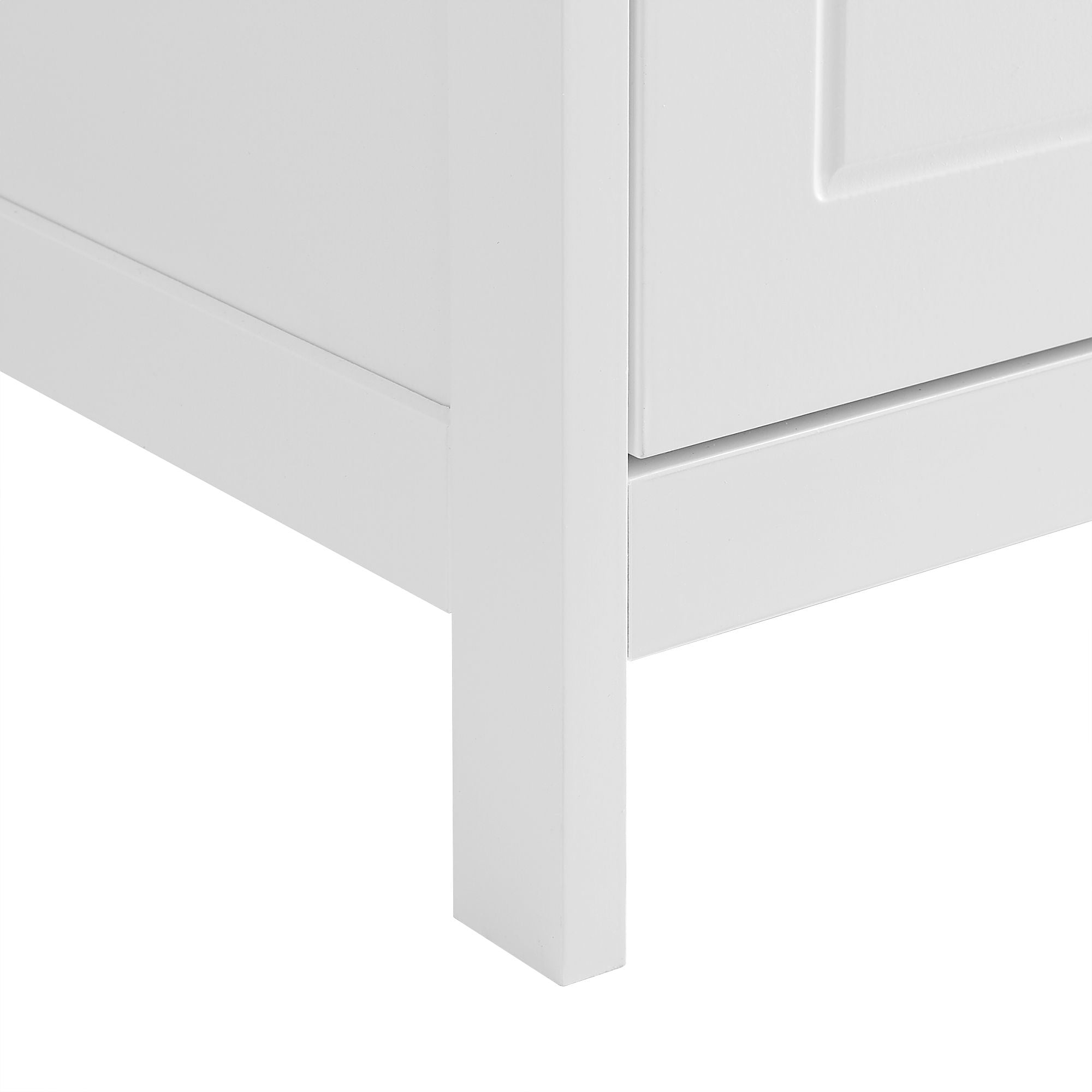Bathroom Storage Cabinet With 2 Doors And Drawers, Adjustable Shelf
