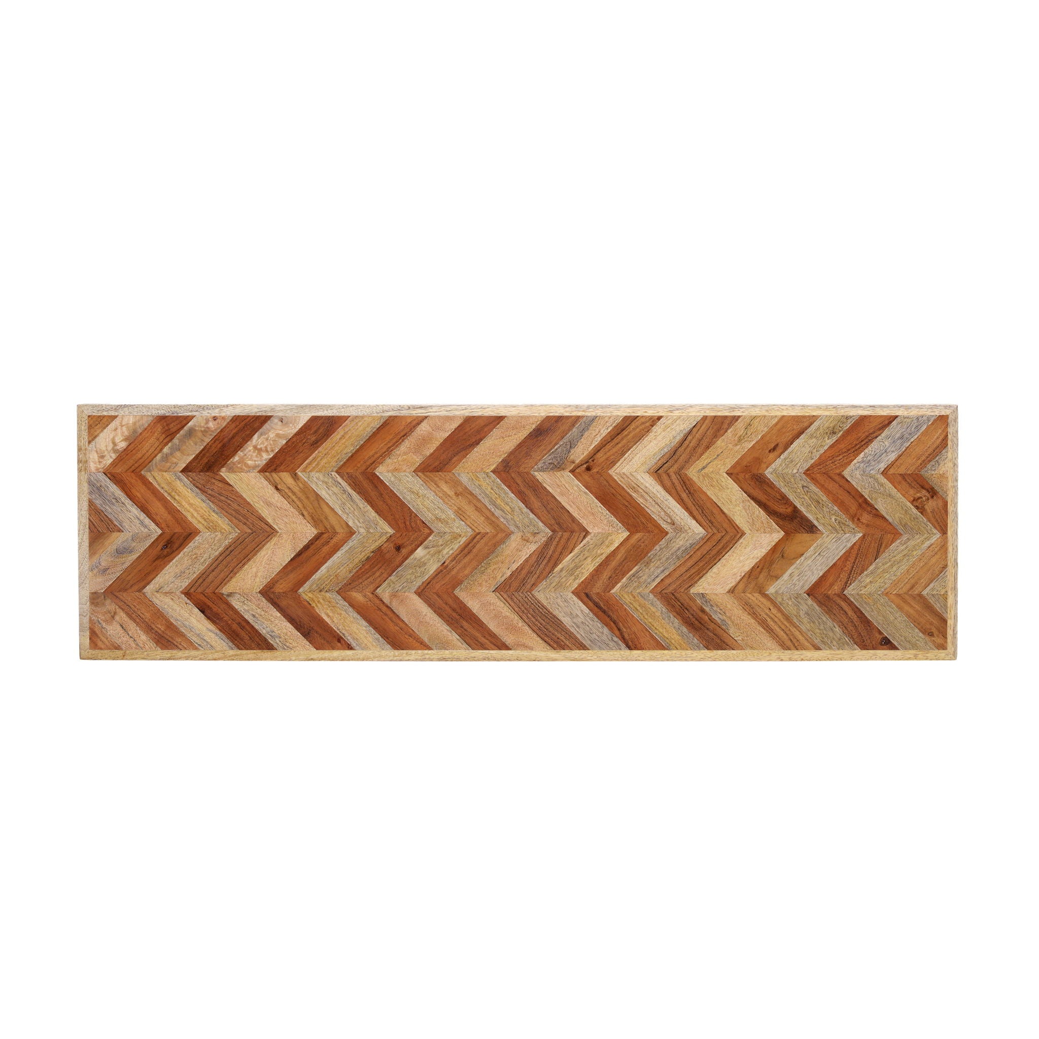 Artisan - Handcrafted Mango Wood Bench Rustic Boho Style - Natural