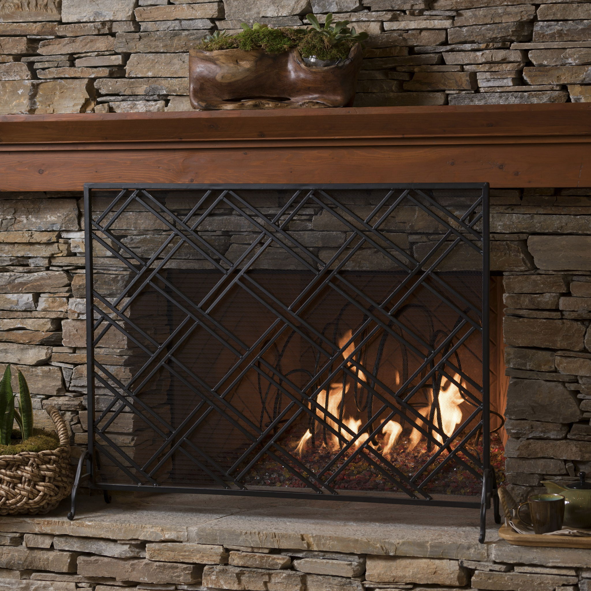 Elegant Design Fire Screen, Protective Barrier