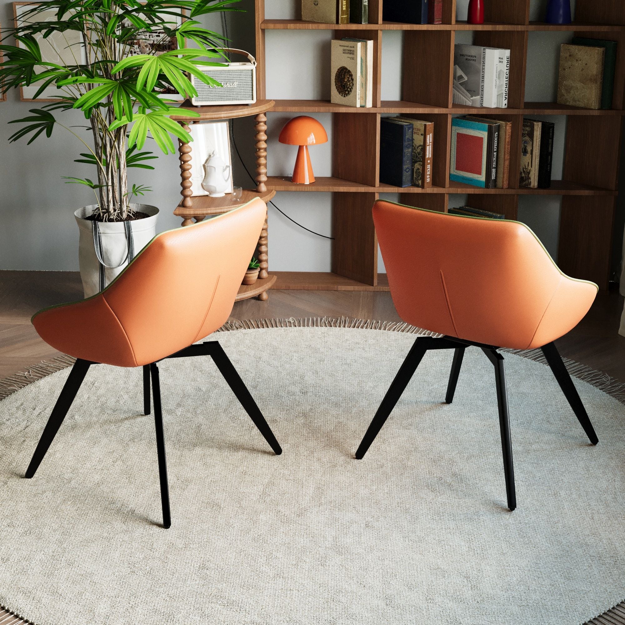 Modern Medieval Kitchen Dining Chair With 360 ° Rotation