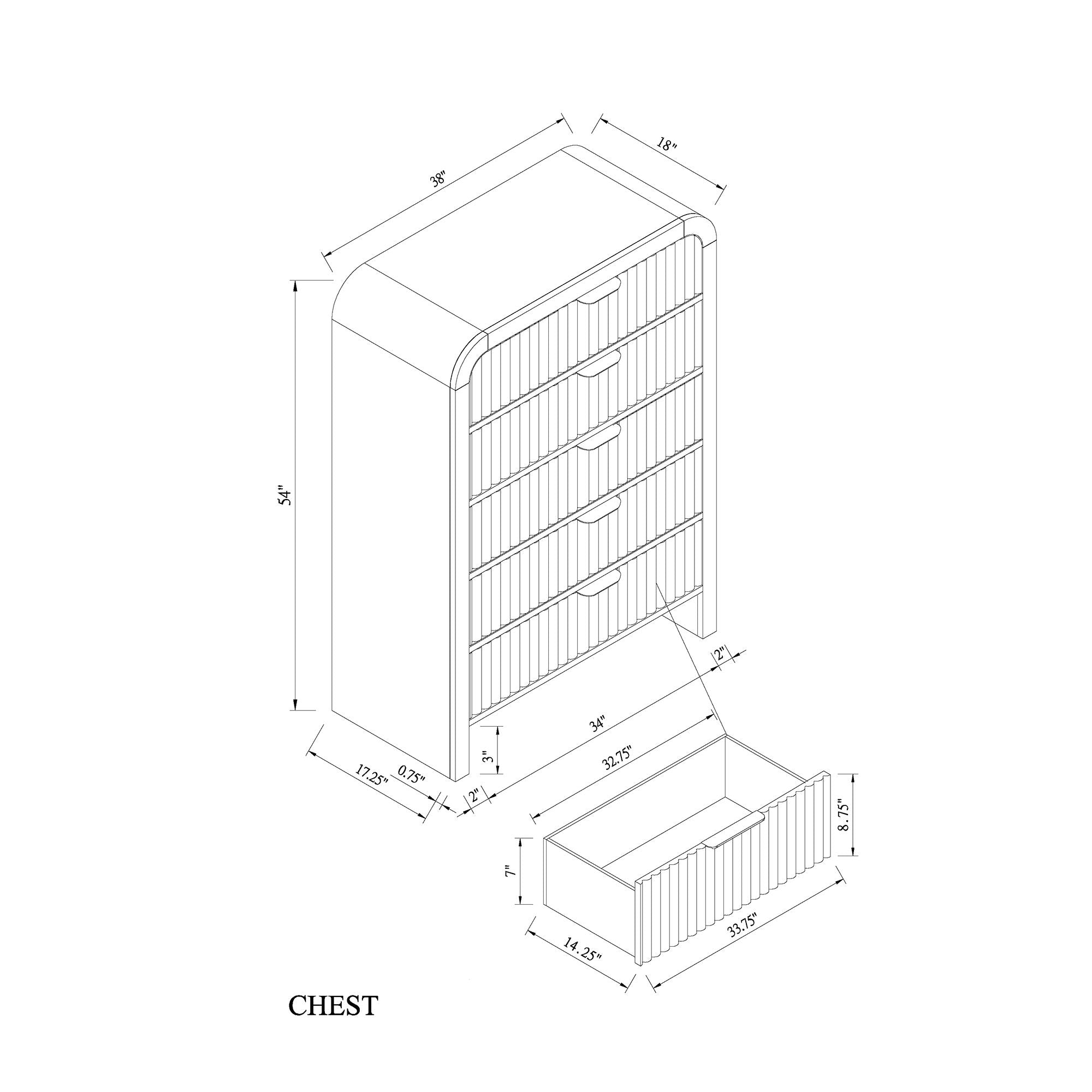 Beverly - 5 Piece Bedroom Set With Cooler