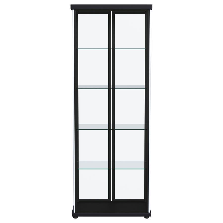 Aero - 5-Shelf Display Curio Cabinet With Led Lighting