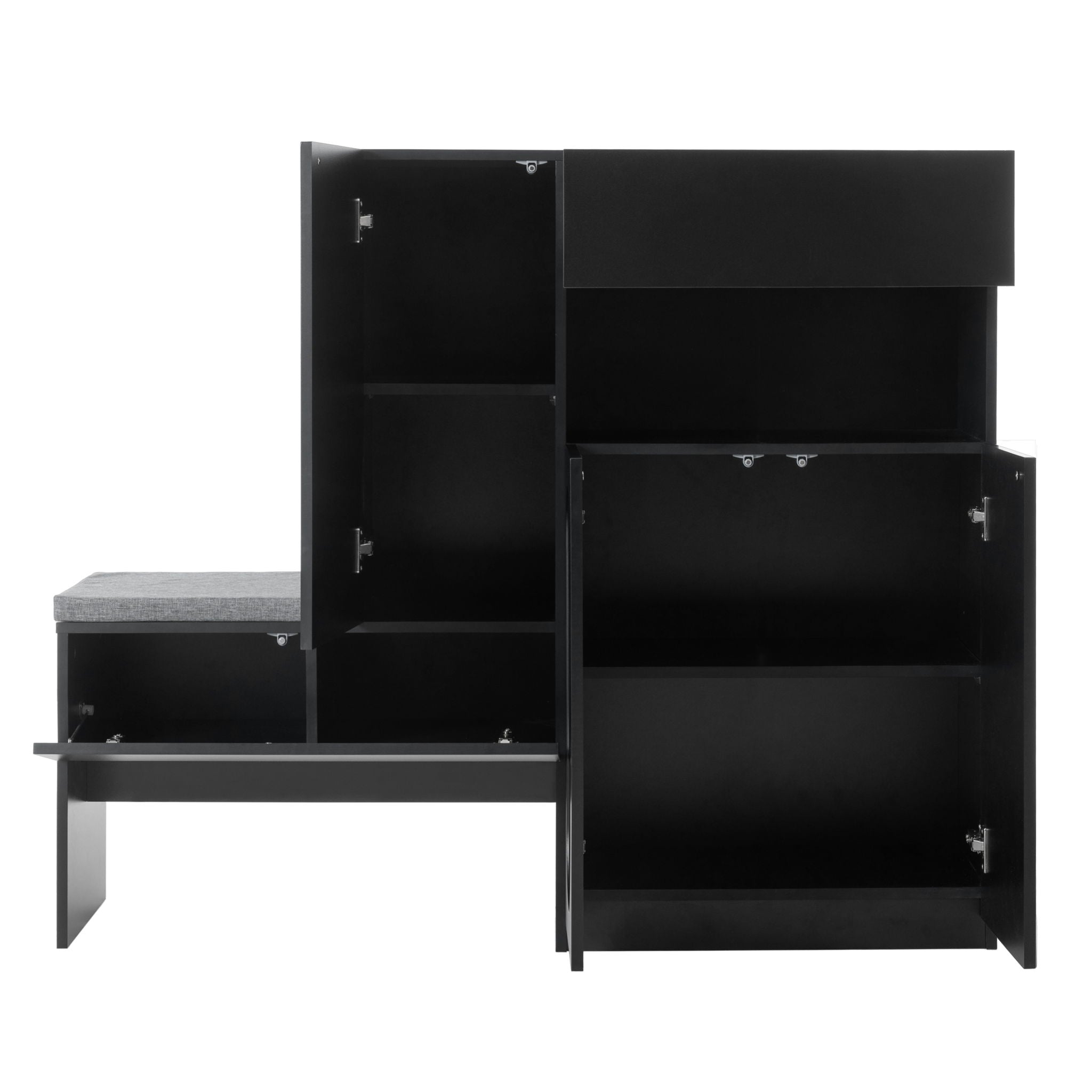 Elegant 2 In 1 Shoe Cabinets With Soft Cushion Versatile Shoe Rack Organizer With Adjustable Shelves