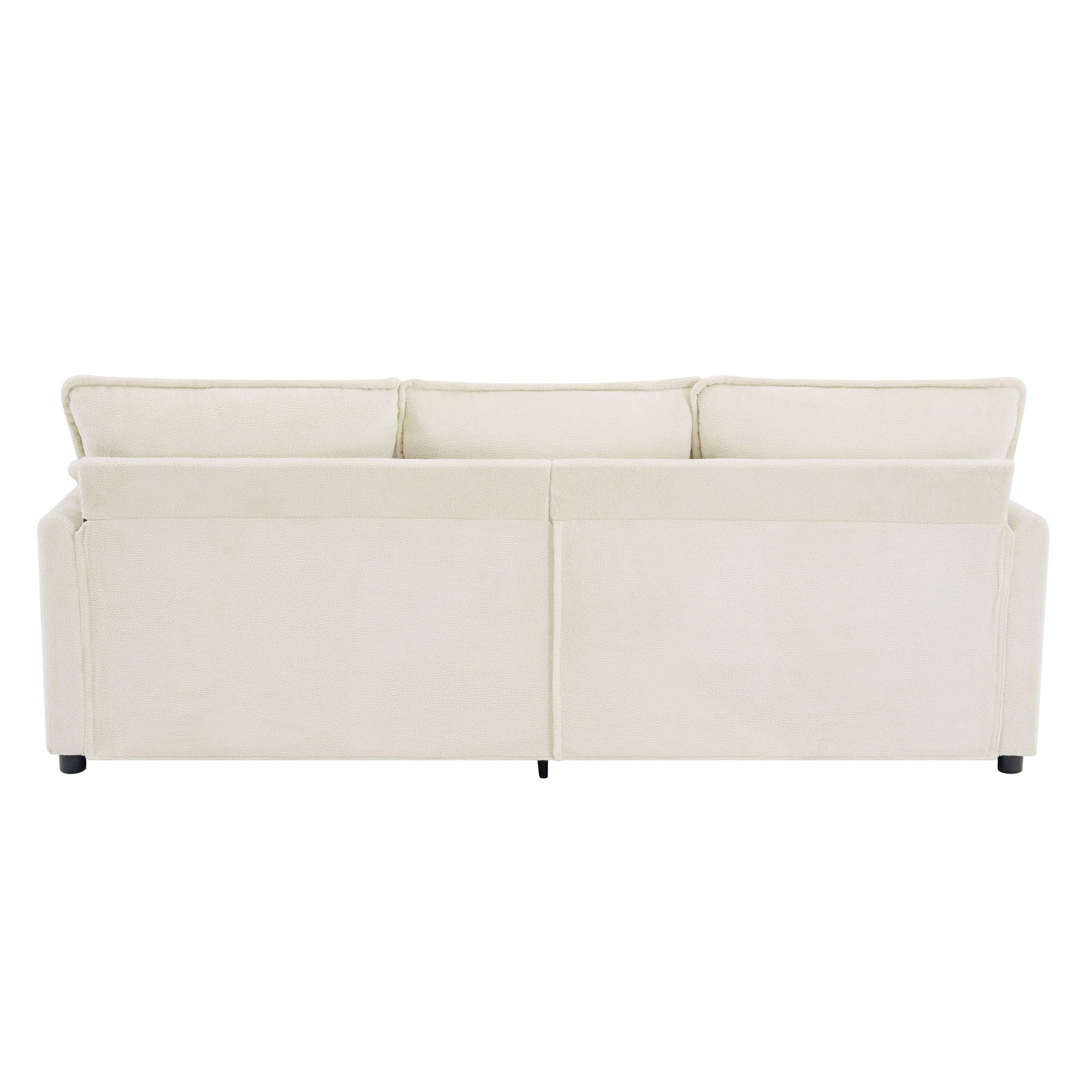 Modern 3 Seater Sofa With Side Storage Pockets For Living Room