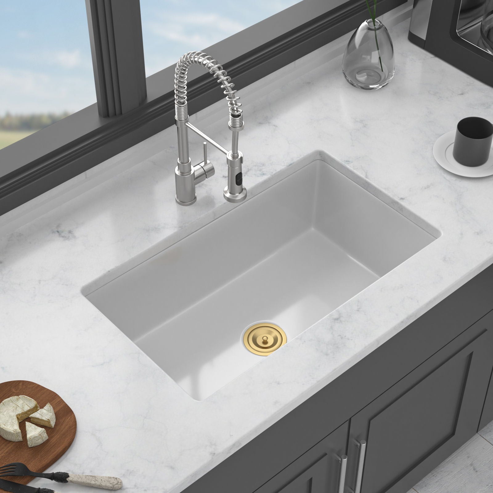 Rectangular Deep Single Bowl Kitchen Sink