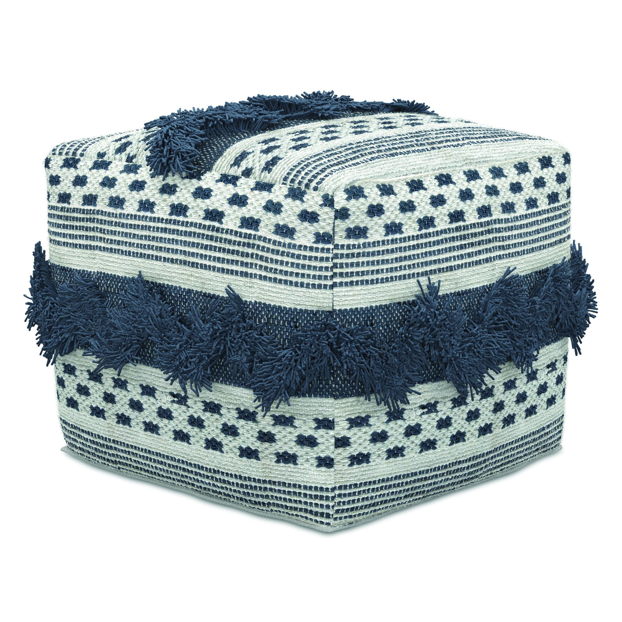 Bowden - Square Pouf Ottoman - Gray