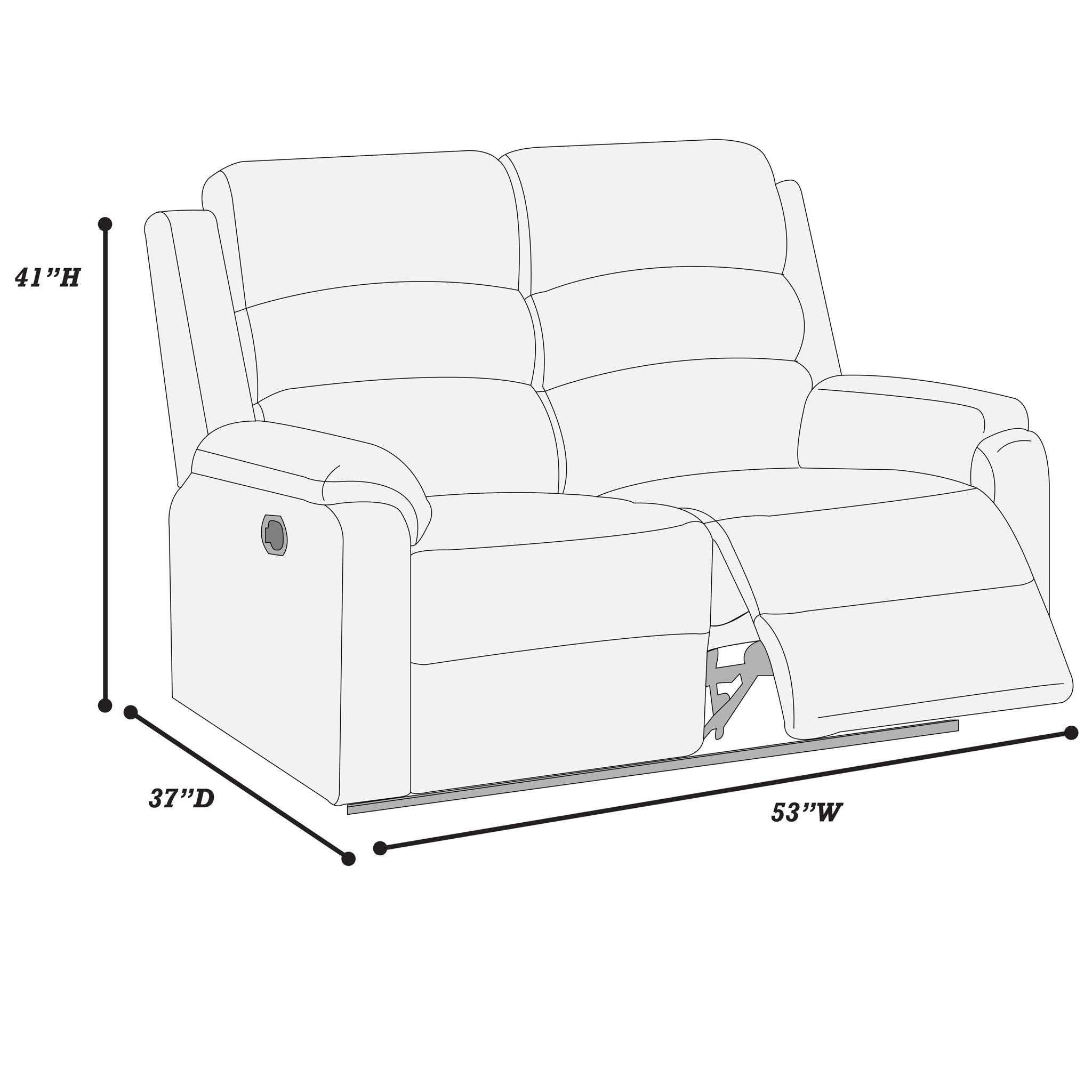 Modern Living Room Set With Manual Recliner