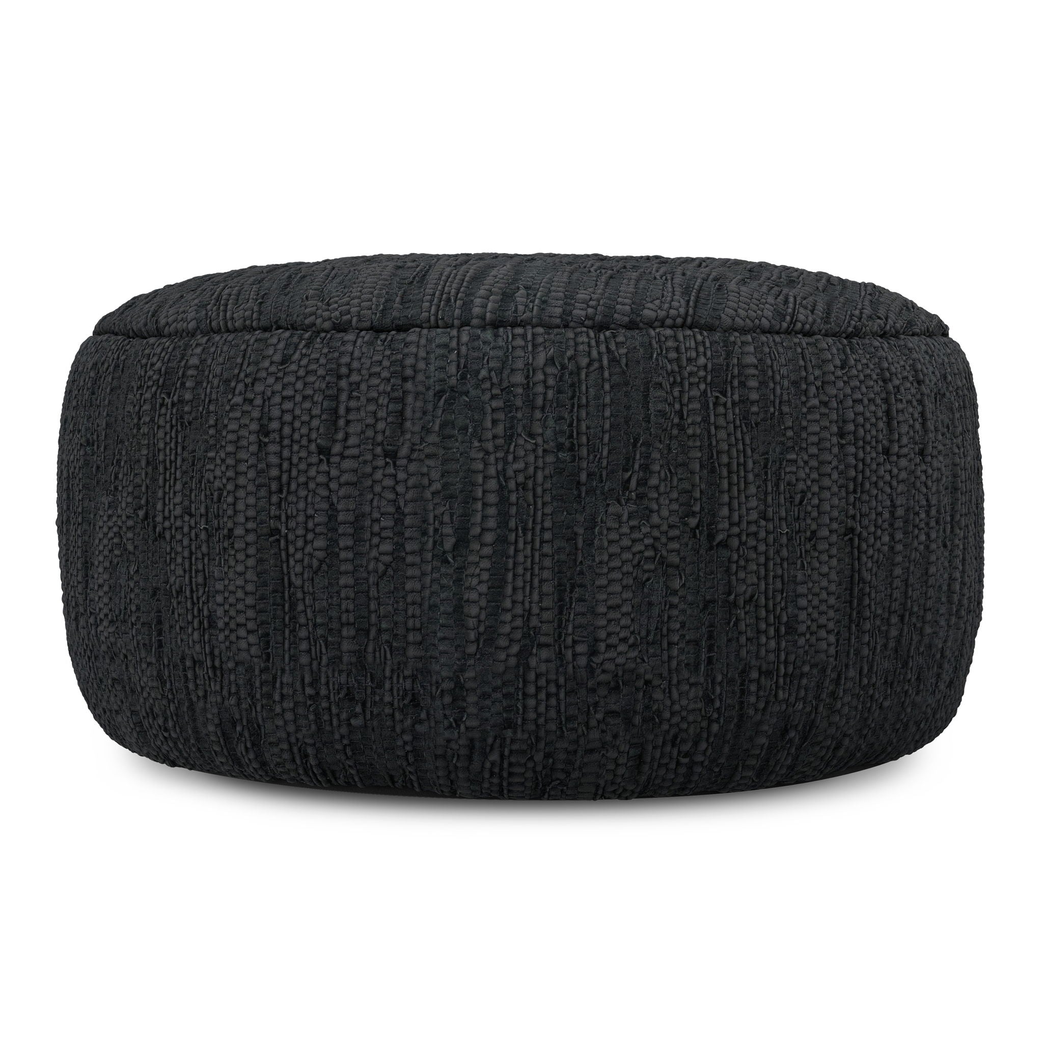 Fredrik - Round Pouf - Black