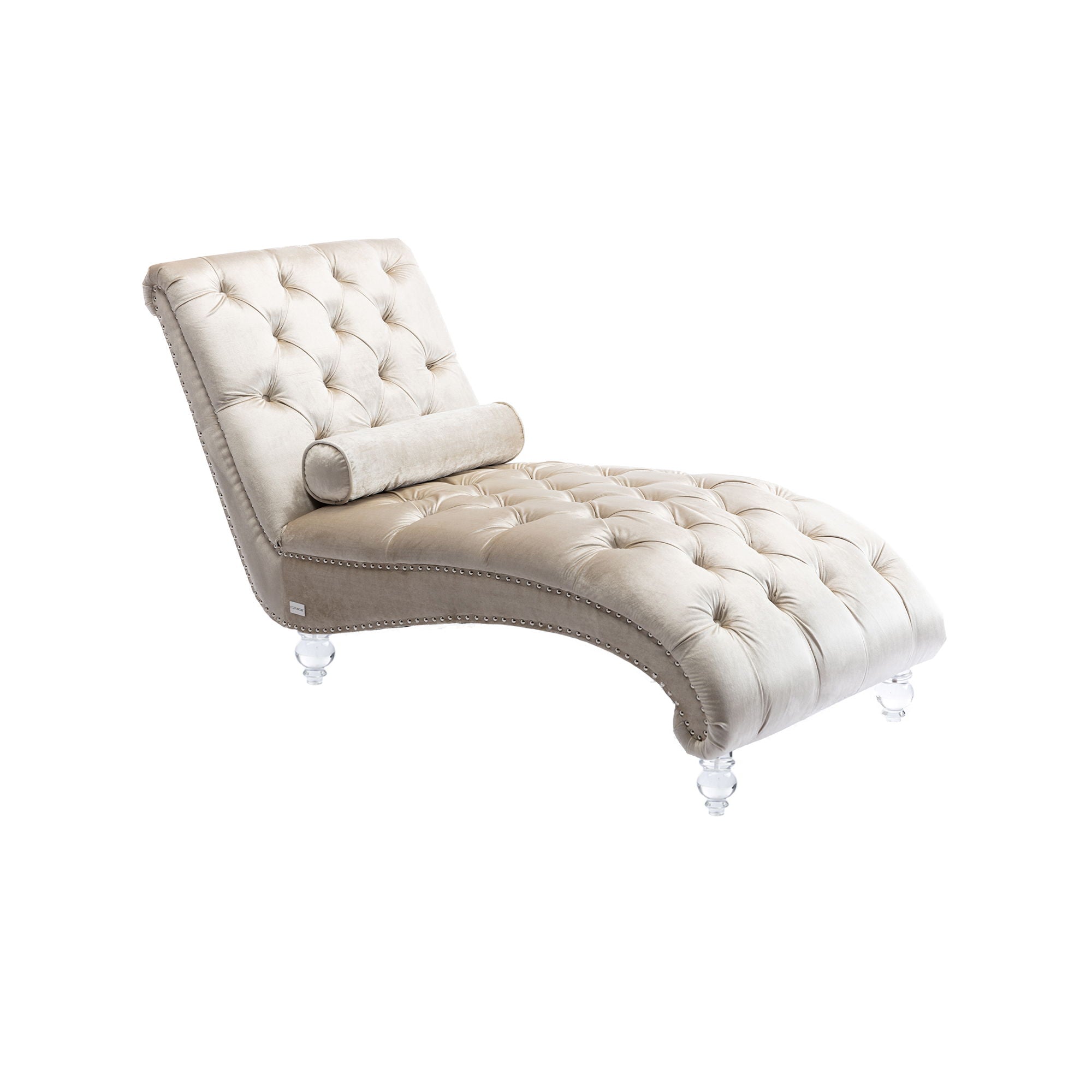 Chaise Lounge Indoor, Button Tufted Upholstered Chaise Lounge Chair With Pillow