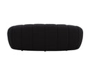 Divani Casa Yolonda - Modern Curved Black Fabric Loveseat
