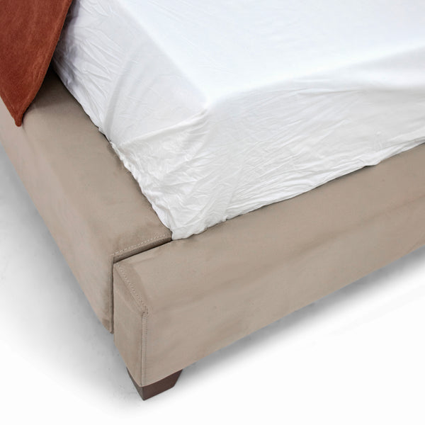 Queen Modrest McKamey - Modern Beige Fabric Bed