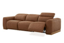 Divani Casa Hagerty - Modern Brown Leather Sofa with 2 Power Recliners