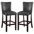 Alberton Leatherette Upholstered Bar Chair Black (Set of 2)