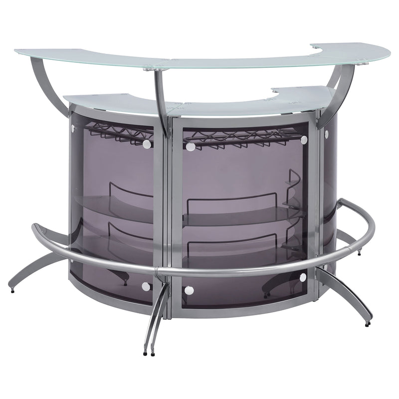Dallas  Curved Freestanding Home Bar Cabinet Black