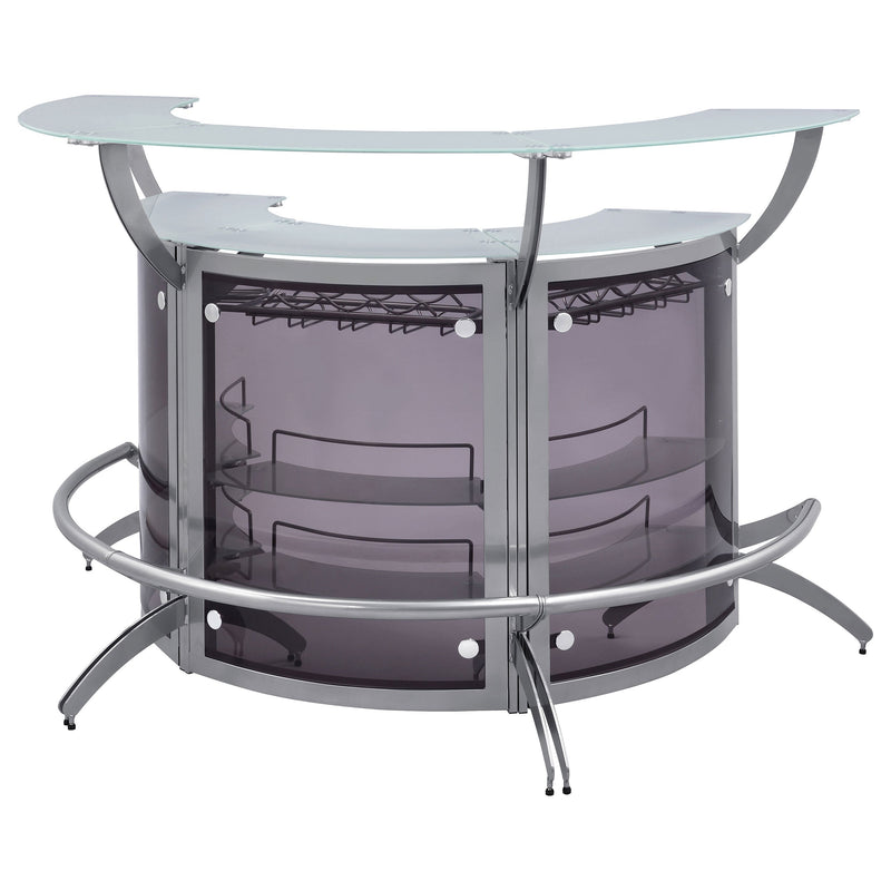 Dallas  Curved Freestanding Home Bar Cabinet Black