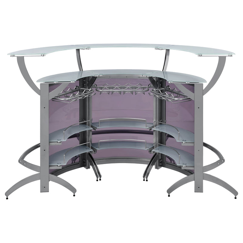 Dallas  Curved Freestanding Home Bar Cabinet Black