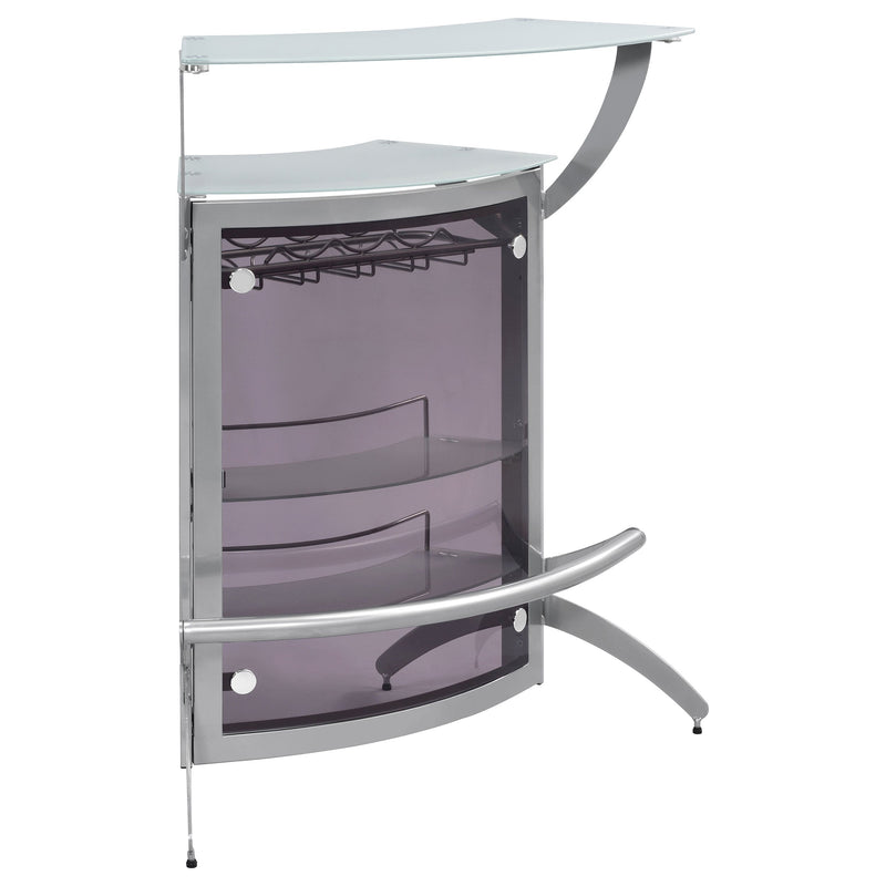 Dallas  Curved Freestanding Home Bar Cabinet Black