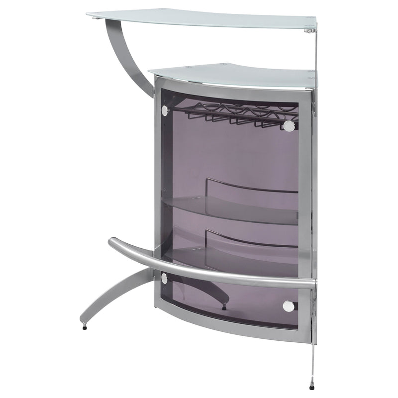 Dallas  Curved Freestanding Home Bar Cabinet Black