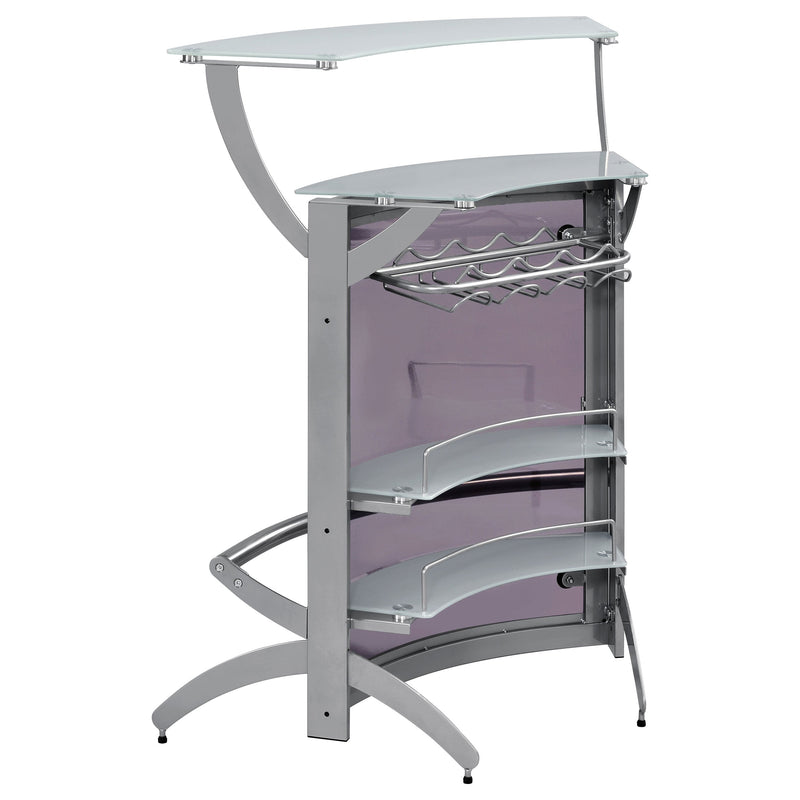 Dallas  Curved Freestanding Home Bar Cabinet Black
