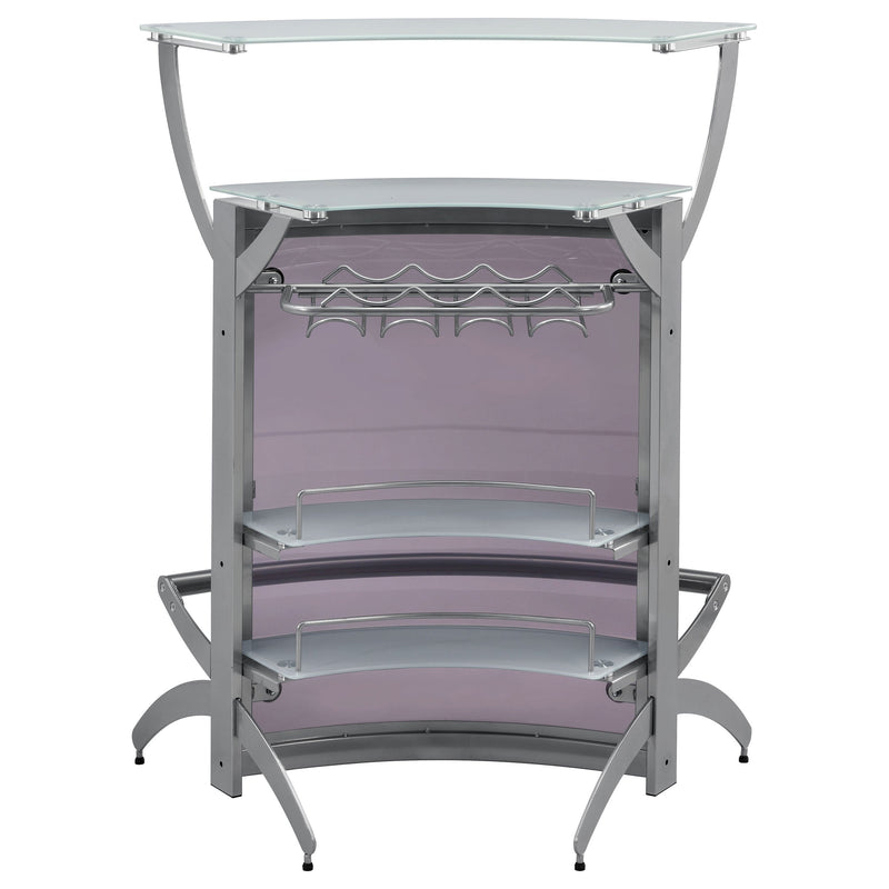 Dallas  Curved Freestanding Home Bar Cabinet Black