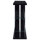 Prescott Rectangular Home Wine Table Black High Gloss