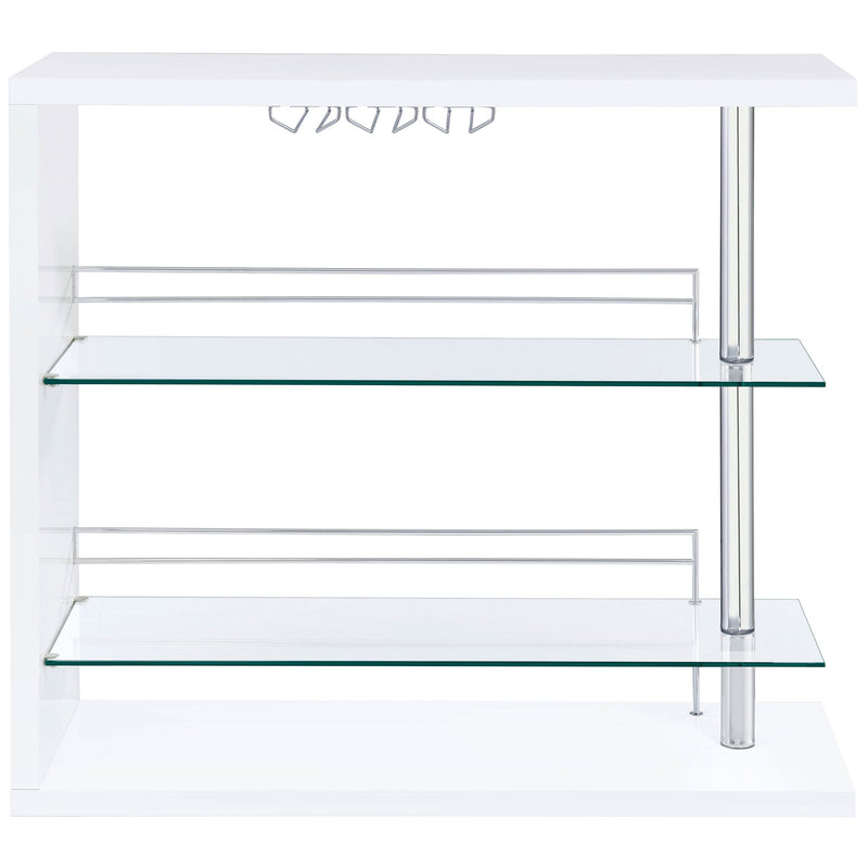 Prescott Rectangular Home Wine Table Black High Gloss