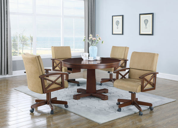 Marietta  3-in-1 Dining and Game Table Set Tobacco