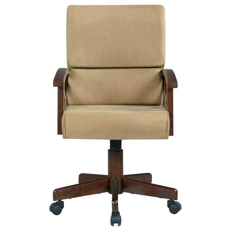 Marietta Upholstered Swivel Dining and Game Chair Tobacco