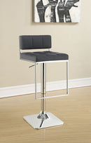 Alameda Adjustable Bar Stool Chrome and Black / Grey