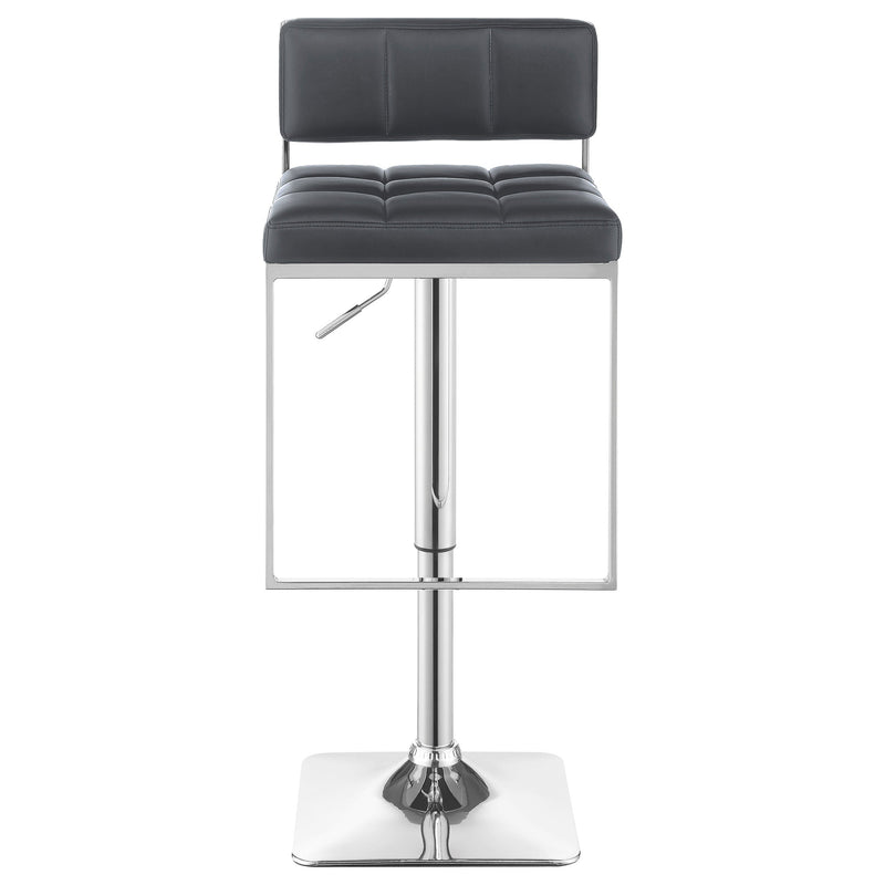 Alameda Adjustable Bar Stool Chrome and Black / Grey