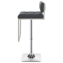 Alameda Adjustable Bar Stool Chrome and Black / Grey