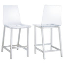 Juelia Clear Acrylic Bar Chair Chrome (Set of 2)
