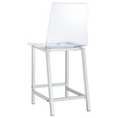 Juelia Clear Acrylic Bar Chair Chrome (Set of 2)