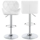 Berrington Upholstered Adjustable Bar Stool Grey (Set of 2)