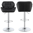 Berrington Upholstered Adjustable Bar Stool Grey (Set of 2)