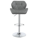 Berrington Upholstered Adjustable Bar Stool Grey (Set of 2)