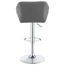 Berrington Upholstered Adjustable Bar Stool Grey (Set of 2)