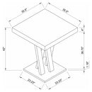 Freda Square 36-inch Pub Height Bistro Bar Table Cappuccino