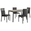 Garza  Rectangular Dining Table Set Black