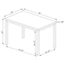 Garza  Rectangular Dining Table Set Black