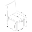 Garza Upholstered Dining Side Chair Black (Set of 2)