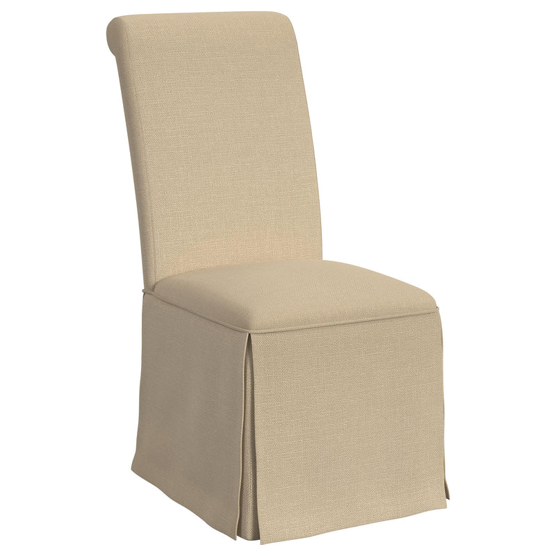 Shawna Upholstered Skirted Side Chair Light Grey (Set of 2)