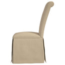 Shawna Upholstered Skirted Side Chair Light Grey (Set of 2)