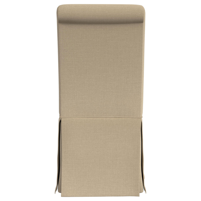 Shawna Upholstered Skirted Side Chair Light Grey (Set of 2)