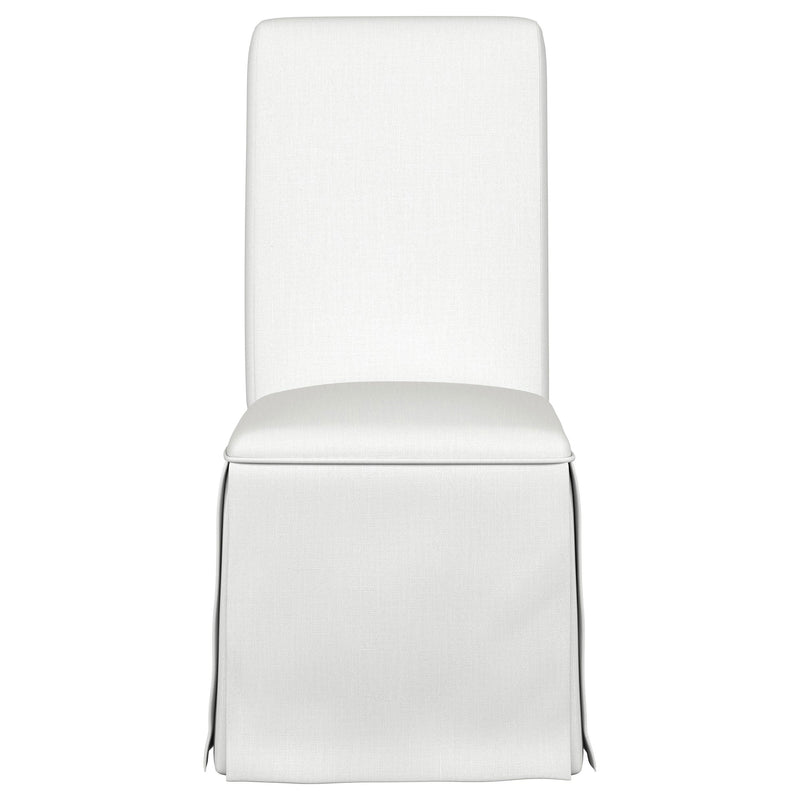 Shawna Upholstered Skirted Side Chair Light Grey (Set of 2)