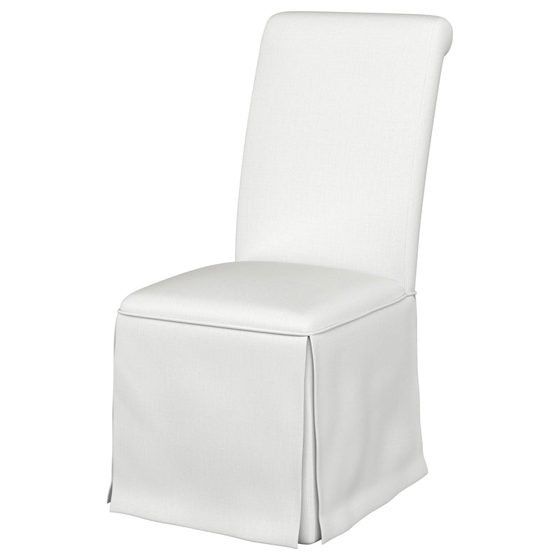 Shawna Upholstered Skirted Side Chair Light Grey (Set of 2)