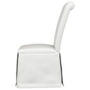 Shawna Upholstered Skirted Side Chair Light Grey (Set of 2)