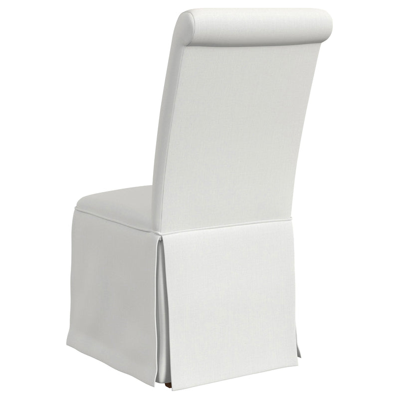 Shawna Upholstered Skirted Side Chair Light Grey (Set of 2)
