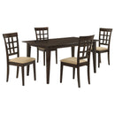 Gabriel  Rectangular 59-inch Dining Set Cappuccino